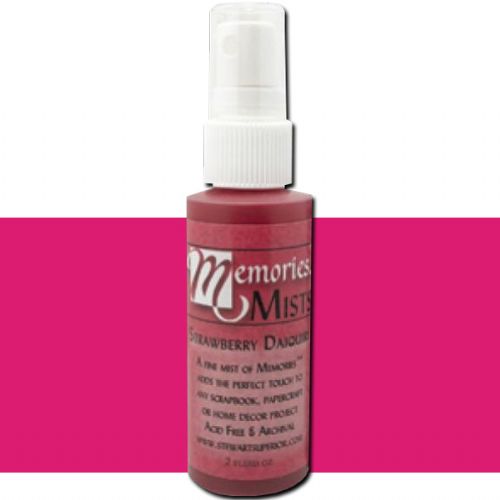 Memories SSMMVPI Mist Spray Ink Vivid Pink; A fine mist of these inks add a gorgeous layer of color or iridescence to any fashion, art, or papercraft project; Acid free and archival; 2 ounces spritzers; Dimensions 1.38