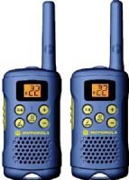 Motorola MG160A Talkabout Blue Alkaline Two-Way Radio, Up to 16-mile range, 16/3/.5 miles Top Mid Base Ranges, Channel monitor, 22 Channels Interference Eliminator Codes (CTCSS), Use the scanning feature to see which channels are currently in use, 1 Regular call tone, 20 Hours Alkaline (3 AAA) Battery Life, UPC 843677001853 (MG-160A MG 160A MG160) 