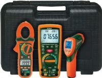 Extech MG302-ETK Electrical Troubleshooting Kit, Test and Measurement Kit for Electrical Installation, Troubleshooting, and Repair; Includes: MG302 True RMS Multimeter/Insulation Tester with 13 Functions and Wireless PC Interface, 42509 12:1 Infrared Thermometer with High/Low Alarm and Fast 2-color Display and MA430T 400A True RMS AC Clamp Meter with Built-in Non-contact Voltage Detector; UPC: 793950381021 (EXTECHMG302ETK EXTECH MG302-ETK KIT) 