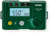 Extech MG310-NIST Digital Insulation Tester, Compact Insulation Resistance Tester with Snap-On Protective Cover, includes Traceable Certificate; ; Test Voltages of 250V, 500V, and 1000V; Measure Insulation Resistance to 5.5GOhm (autoranging); AC Voltage measurement from 30 to 600V; Polarization Index measurement (PI); Dielectric Absorption Ratio measurement (DAR); 10MOhm internal resistance test; UPC 793950381113 (EXTECHMG310NIST EXTECH MG310-NIST TESTER) 