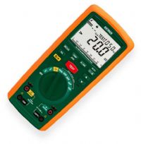 Extech MG320 CAT IV Insulation Tester/True RMS MultiMeter, 20GOhms/1000V Insulation Tester with a True RMS MultiMeter; Measure Insulation Resistance to 20GOhms; 5 Test Voltage ranges; Polarization Index (PI) and Dielectric Absorption Ratio measurements (DAR); Low Resistance measurement with Zero function; Programmable Timer feature sets the duration of test; UPC: 793950383223 (EXTECHMG320 EXTECH MG320 TESTER MULTIMETER) 