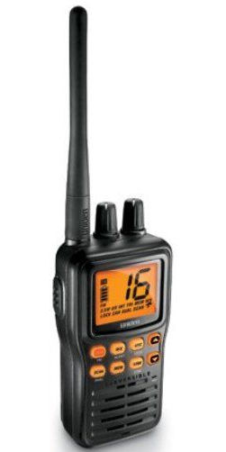 Uniden MHS75 Submersible Handheld Two-Way VHF Marine Radio, Black, Dual, Triple, and Quad Watch Plus, Selectable 1Watt/2.5/5 Transmit Power, All N.O.A.A. Weather Channels with Weather Alert, Rapid, Clip-On DC Charger, Memory Channel Scan, Large, Easy-To-Read LCD Screen, Up to 12 Hour Battery Life, All USA/International and Canadian Marine Channels (MH-S75 MHS-75 MHS 75)