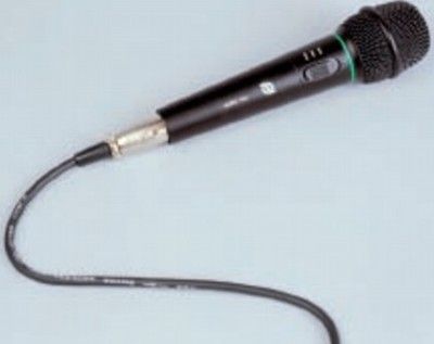 Oklahoma Sound MIC-1 Electret Condenser Microphone with 9 Cable, Use this metallic look handheld unidirectional electret condenser mic for lectures or special events, Frequency and sensitivity matches all OSC lecterns, Appropriate for classroom, auditorium or any medium to large size room (MIC1 MIC 1)