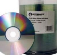 Microboards MIC-CDR80-HSS100 Shiny Silver Lacquer Hub-Printable CD-R, 700 MB/80 min. Capacity, Grade A, Record Speed Up to 52X, Thermal Surface (MICCDR80HSS100 MICCDR80-HSS100 MIC-CDR80HSS100 MIC CDR80 HSS100 21207) 