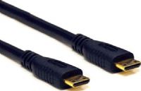 Bytecc MINIHM-3 High Speed HDMI Mini Male to Male 3 feet Cable, Transfer rate up to 10.2Gbit/s, Supports all resolutions up to 1440P, Provides an interface between any audio/video source, such as a set-top box, DVD player, or A/V receiver and an audio and/or video monitor, such as a digital television (DTV), over a single cable (MINIHM3 MINIHM 3) 
