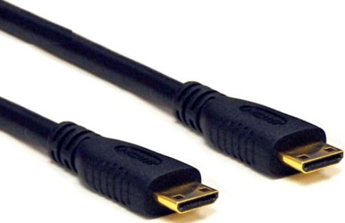 Bytecc MINIHM-3 High Speed HDMI Mini Male to Male 3 feet Cable, Transfer rate up to 10.2Gbit/s, Supports all resolutions up to 1440P, Provides an interface between any audio/video source, such as a set-top box, DVD player, or A/V receiver and an audio and/or video monitor, such as a digital television (DTV), over a single cable (MINIHM3 MINIHM 3)