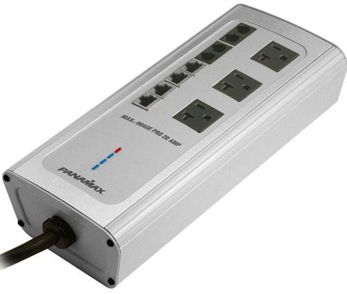 Panamax MIP-20A-EX MAX ImagePro EX 20Amp Surge Protector, Separate protection circuits for 10/100 BaseT Ethernet and telephone, LAN Protection 2 pairs of RJ-45 bi-directional connectors (2 LAN cables included), Unsafe Power Indicator light, Line Fault Indicator light, Ground OK Indicator light (MIP20AEX MIP20A-EX MIP-20AEX MIP-20A MIP20A MIP20EX)