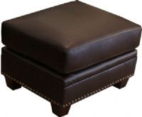 Mira Home Furnishings MIRASTANDREWSOTTOMAN St. Andrews Ottoman, Dark Brown Color, Bonded Leather Material, Overstuffed cushions and nailhead trim, rounded corners and an inviting feel, Dimensions 26 x 22 x 18 inches (MIRA-ST-ANDREWS-OTTOMAN MIRAST ANDREWSOTTOMAN) 