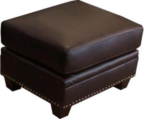 Mira Home Furnishings MIRASTANDREWSOTTOMAN St. Andrews Ottoman, Dark Brown Color, Bonded Leather Material, Overstuffed cushions and nailhead trim, rounded corners and an inviting feel, Dimensions 26 x 22 x 18 inches (MIRA-ST-ANDREWS-OTTOMAN MIRAST ANDREWSOTTOMAN)