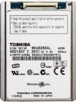 Toshiba MK6028GAL Hard Disk Drive 1.8-inch, 60GB of Storage capacity, 4200RPM Rotational Speed, 100 MB/sec Transfer Rate to Host, 3ms Track-to-track Seek, 15ms Average Seek Time, Parallel ATA (ATA-7) Interface, 2MB Buffer Size, Light-weight, 48 Grams, Low Power Consumption, Multiword DMA, Ultra DMA and Advanced PIO Modes, 300000 MTTF Hours (MK-6028GAL MK 6028GAL MK6028-GAL MK6028 GAL) 