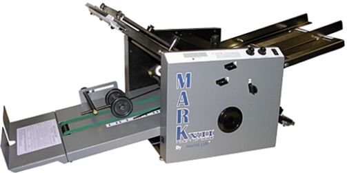 Martin Yale MK7000 Mark VII PRO Series Folder, 35000 Capacity, Adjustable fold rollers, Continuous bottom feed system, Manual adjust sheet separator, Manual paper guide and skew adjustments, Removable cartridges for perf and/or score, LED fold counter; Creates six different fold types: Letter, Z-fold, Double-Parallel, Half, Church, and Engineering (MK-7000 MK 7000)