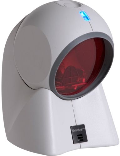 Honeywell MK7120-71B47 Model MS7120 Orbit Hands-free General Purpose Omnidirectional Laser Scanner with Keyboard Wedge Kit and Power Supply, Light Gray, Scan Pattern Omnidirectional 5 fields of 4 parallel lines, 1120 scan lines per second, Print Contrast 35% minimum reflectance difference, Pitch 60, Skew 60 (MK712071B47 MK7120 71B47 MK-7120 MK 7120 MS-7120 MS 7120)