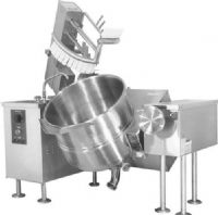 Cleveland MKGL-60-T Tilting 2/3 Steam Jacketed Gas Mixer Kettle, 50 PSI steam jacket rating, 60 gallon kettle; 190,000 BTU, Mixer Features, 3/4" Gas Inlet Size, Floor Model Installation, Partial Kettle Jacket, Gas Power Type, Tilting Style, Kettle Type Single, 3 hp agitator, scraper, and bridge lift, 3" diameter butterfly valve for easy dispensing of product, Gallon markings along the inside of the kettle (MKGL-60-T MKGL 60 T MKGL60T) 