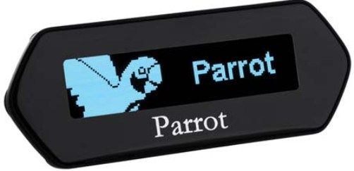 Parrot MKi9100 Bluetooth Hands-free System with Blue OLED 2 Lines Screen Made for iPod & Works with iPhone, Maximum range 10 meters - 33 feet, Pairing PIN code 