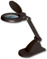 Alvin ML150-B Desktop Magnifier 1.75x Lamp, Black; 3.5" glass lens with 3 plus 12-diopter; With 1.75x magnification; Removable protective lens cover; Adjustable lamp head and arm; Includes T4 12W circular fluorescent bulb; Sturdy 4"W x 8"L base; Comes with electronic ballast; UL listed; Dimension 13" x 8.50" x 6"; Weight 3.20 lbs; UPC 088354808732 (ALVINML150B ALVIN ML150B ML150 B ML150-B) 