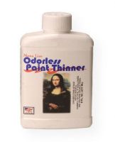 Mona Lisa ML190008 Odorless Thinner 8 oz; A versatile, multi-purpose thinner for use on all types of oil paints, varnishes, and enamels; This product is a brush accessory and degreaser; Preferred for its low odor and low toxic levels; Spill-proof, shatter-proof packaging; Shipping Weight 0.5 lb; Shipping Dimensions 1.5 x 3.25 x 5.25 in; UPC 081093900088 (MONALISAML190008 MONALISA-ML190008 MONALISA/ML190008 ARTWORK PAINTING CRAFTS) 