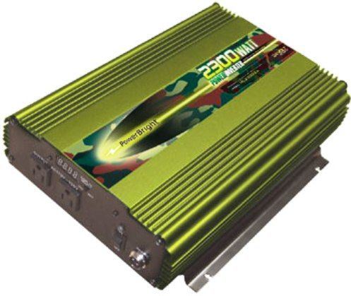 PowerBright ML2300-24 Modified Sine Wave Inverter 2300W Power 24V Includes a Volt And Watt LED Display, Built-in Cooling Fan, Overload Indicator, Anodized aluminum case, Durability & maximum heat dissipation, Digital Led Display, Built-in Cooling Fan, Overload Indicator (ML230024 ML2300 24 ML-230024 ML 230024 ML2300 ML-2300 Power Bright)
