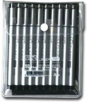 Copic MLSP10A Multiliner SP, Black Pen Set; Waterproof, pigment based, refillable pens with replaceable nibs; Each pen is made from durable aluminum; Compatible with Copic markers; Dimensions 5.75" x 4.75" x 0.50"; Weight 0.32 Lbs; UPC 8705380020182 (COPICMLSP10A COPIC MLSP10A MLSP10 A MLSP 10A COPIC-MLSP10A MLSP10-A MLSP-10A) 