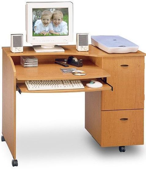 Bush MM97408 Personal Computer Station, Visions Collection, Country Manor Maple Finish (MM 97408, MM-97408, 97408)