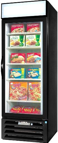 Beverage Air MMF27-1-B-LED Marketmax Glass Door Merchandising Freezer with LED Lighting and Swing Door, 13.8 Amps, 60 Hertz, 1 Phase, 115 Volts, Doors Access Type, 27 Cubic Feet Capacity, Black Color, Bottom Mounted Compressor, Swing Door Style, Glass Door Type, 1/3 Horsepower, Freestanding Installation Type, 1 Number of Doors, 5 Number of Shelves, 1 Sections (MMF27-1-B-LED MMF27 1 B LED MMF271BLED)