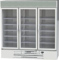 Beverage Air MMR72HC-1-W White Marketmax Refrigerated Glass Door Merchandiser with LED Lighting, 72 cu. ft. Capacity, 9.9 Amps, 60 Hertz, 1 Phase, 115 Voltage, 1/2 HP Horsepower, 3 Number of Doors, 15 Number of Shelves, 1 Sections, 36° - 38° F Temperature Range, 72" W x 28.50" D x 61.75" H Interior Dimensions, Bottom Mounted Compressor Location, White Finish (MMR72HC-1-W MMR72HC 1 W MMR72HC1W) 