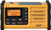 Sangean MMR-88 FM/AM/Weather/Handcrank/Solar/Emergency Alert Radio, Receives all 7 NOAA Weather Channel and Reports, 19 Random Preset Stations (AM/FM Mixed), Public Alert Certified Weather Radio, Powered by Handcrank Dynamo/Solar Panel/DC in (Micro USB B Type) to Rechargeable Lithium Battery, Illumination Lamp, Charging LED Indicator, UPC 729288024804 (MMR88 MMR 88 MM-R88)  