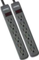 Minuteman MMS362P Standard 6-Outlet Surge Protector, Two units in one pack, Protects against line surges and spikes, Six grounded outlets each, Wall mountable, UL 1449 certified, 241 Joules, 2 position on/off, 15A AC circuit breaker, Maximum peak current 12000A, 3 ft. Power cord length, Dimensions 10.79 x 3.27 x 3.15, UPC 784755153357 (MMS-362P MMS 362P MM-S362P MMS362) 