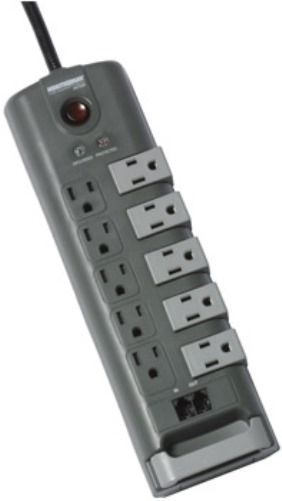 Minuteman MMS7100RT MMS Series 10-Outlet/5-Rotating Outlet Surge Protector with Phone Line Protection, 2880 Joules, Rotating outlets designed for connecting multiple transformers, Five 90 rotating grounded outlets and five fixed grounded outlets, Phone/fax/modem protection, Telephone cord included, UPC 784755153418 (MMS-7100RT MMS 7100RT MMS7100R MMS7100)