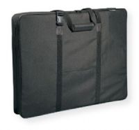 Prestige MN2436 Carry All Soft Sided Art Portfolio; Black Color and Nylon Material; Rigid wire sewn frame; Zippered pouch inside, Oversized storage pocket for artwork easy access; 3.00" gusset for expansion; Shoulder strap handles; Rubber feet; UPC 088354949473 (ART MN2436 ART-MN2436 PORTFOLIO2436 PORTFOLIO-2436 ARTPORTFOLIO-MN2436 ART-PORTFOLIO-MN2436) 