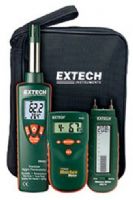 Extech MO280-KW Water Damage Restoration Kit, Specifically Designed for Water Damage Restoration Contractors; Kit includes: MO280 Pinless Moisture Meter, MO210 Pocket Moisture Meter, RH490 Precision Hygro-Thermometer; Monitor job site conditions, progress and insurance company reporting; Supplied in an attractive storage case; Dimensions: 11.8 x 3.3 x 10 in.; Weight: 3 pounds; UPC: 793950492802 (EXTECHMO280KW EXTECH MO280-KW DAMAGE RESTORATION) 