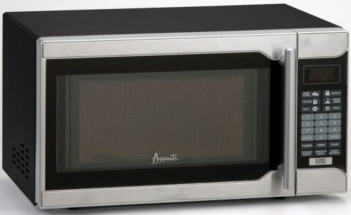 Avanti MO7103SST Countertop Microwave Oven, 0.7 Cu. Ft. Capacity, 700 Watts Of Cooking Power, Electronic Control Panel, One Touch Cooking Programs, Speed Defrost, Cook / Defrost By Weight, MinuteTimer, 15 Amps, 120 Volts Voltage, Black Cabinet with Stainless Steel Front and Handle, UPC 079841471034 (MO7103SST MO-7103-SST MO 7103 SST)
