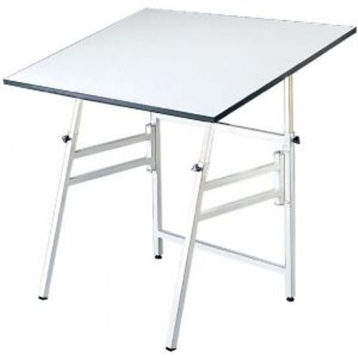 Alvin MODEL XII-4-XB Professional Table White Base 24x36 Inches, Angle adjustment from 0 to 45, Height adjusts from 29 to 45 Inches in the horizontal position, Folds quickly and easily to 4 Inches width for portability, Base is 1 Inch square steel tubing, Non-skid self-leveling feet, Warp-free white Melamine tabletop, Base in white powder coat finish, UPC 088354754657 (MODELXII4XB MODELXII-4-XB MODEL-XII-4-XB)