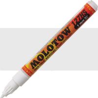 Molotow 127102 Extra Fine Tip, 1mm, Acrylic Pump Marker, Signal White; Premium, versatile acrylic-based hybrid paint markers that work on almost any surface for all techniques; Patented capillary system for the perfect paint flow coupled with the Flowmaster pump valve for active paint flow control makes these markers stand out against other brands; EAN 4250397600031 (MOLOTOW127102 MOLOTOW 127102 M127102 ACRYLIC PUMP MARKER ALVIN SIGNAL WHITE) 