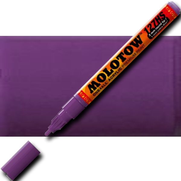 Molotow 127207 Extra Fine Tip, 2mm, Acrylic Pump Marker, Violet HD Currant; Premium, versatile acrylic-based hybrid paint markers that work on almost any surface for all techniques; Patented capillary system for the perfect paint flow coupled with the Flowmaster pump valve for active paint flow control makes these markers stand out against other brands; EAN 4250397600109 (MOLOTOW127207 MOLOTOW 127207 M127207 ACRYLIC PUMP MARKER ALVIN VIOLET HD CURRANT)