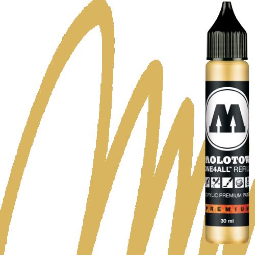 Molotow 693115 Acrylic Marker Refill, 30ml, Vanilla Pastel; Premium, versatile acrylic-based hybrid paint markers that work on almost any surface for all techniques; Patented capillary system for the perfect paint flow coupled with the Flowmaster pump valve for active paint flow control makes these markers stand out against other brands; All markers have refillable tanks with mixing balls; EAN 4250397601786 (MOLOTOW693115 MOLOTOW 693115 ACRYLIC MARKER 30ML VANILLA PASTEL)