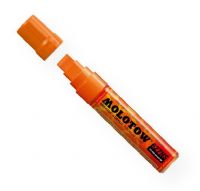 MOLOTOW M627203 Wide 15mm Tip Acrylic  Pump Marker Dare Orange; Premium, versatile acrylic-based hybrid paint markers that work on almost any surface for all techniques; Patented capillary system for the perfect paint flow coupled with the Flowmaster pump valve for active paint flow control makes these markers stand out against other brands; All markers have refillable tanks with mixing balls; EAN 4250397601137 (MOLOTOWM627203 MOLOTOW-M627203 MARKER DRAWING) 
