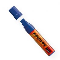 MOLOTOW M627206 Wide 15mm Tip Acrylic Pump Marker True Blue; Premium, versatile acrylic-based hybrid paint markers that work on almost any surface for all techniques; Patented capillary system for the perfect paint flow coupled with the Flowmaster pump valve for active paint flow control makes these markers stand out against other brands; All markers have refillable tanks with mixing balls; EAN 4250397601168 (MOLOTOWM627206 MOLOTOW-M627206 MARKER DRAWING) 