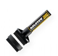 MOLOTOW M760000 Masterpiece 60mm Tip Pump Marker; Permanent black ink provides high coverage that is quick-drying and UV, abrasion, and weather-resistant; Perfect for indoor and outdoor use; Coversall is an alcohol-based ink with synthetic bitumen and a visco-plastic coating; ; Shipping Weight 0.16 lb; Shipping Dimensions 6.25 x 0.75 x 2.75 in; EAN 4250397603230 (MOLOTOWM760000 MOLOTOW-M760000 MARKER ARTWORK) 