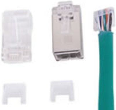 Unicom MP-45R-E5/100 Category 5e Modular Plugs with Loading Bar, RJ-45 Plug, 8P8C Position, Round, Stranded, UTP Cable, 100 Pieces Pack (MP45RE5100 MP-45R-E5-100 MP-45R-E5 MP45R-E5 MP-45RE5 MP45RE5)