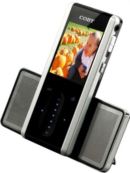 Coby MP735 MP3 and Video Player with Touchpad Control and Stereo Speakers, 4 GB Capacity, Flash memory - integrated Digital Storage Media, BMP, GIF, JPEG Supported Digital Photo Standards, Text viewer Additional Features, TFT - color Built-in Display, 128 x 160 Resolution, 1.66