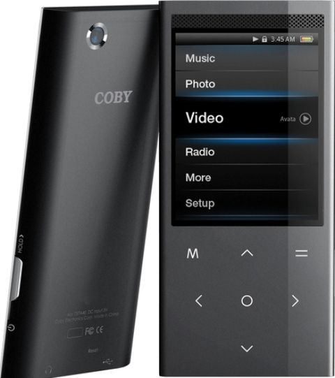 Coby MP757-4GBLK Digital Player / Radio, 4 GB Flash Memory, BMP, GIF, JPEG Supported Digital Photo Standards, Lyrics display, text viewer Additional Features, Color Built-in Display, 240 x 320 Resolution, 2.4