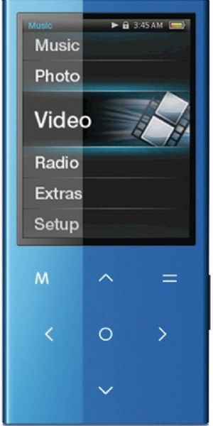 Coby MP757-4GBLU Digital Player / Radio, 4 GB Flash Memory, BMP, GIF, JPEG Supported Digital Photo Standards, Lyrics display, text viewer Additional Features, Color Built-in Display, 240 x 320 Resolution, 2.4