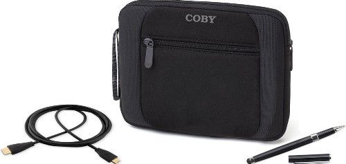 Coby MPA-KIT10-1 Universal Tablet Accessory Kit, Capacitive Stylus-Pen (2-in-1) and High Speed HDMI Cable; Fits most Tablets with up to a 10.1 inch screen, Internal strap adjusts to many sizes and form factors (4:3 or Widescreen), Slim durable neoprene with cushions protects your device, UPC 716829739006 (MPAKIT101 MPAKIT10-1 MPA-KIT101)