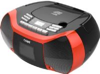 Coby MPCD102-RED CD Cassette Radio Player and Recorder with MP3 and USB, Red, AM/FM stereo digital PLL tunning, 6 key auto stop cassette recorder, High contrast large LCD display, Reads CD-Readable-(CD-R) discs, CD-MP3/USB Playback capability, High-output stereo speakers will fill your home with dynamic audio, UPC 812180026028 (MPCD102RED MPCD102 RED MPCD-102-RED MPCD 102-RED)  