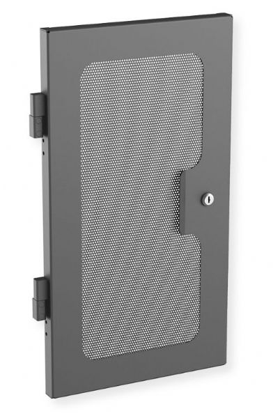 Atlas Sound MPFD16-HR Micro-Perf Front Door, Silver/Grey Powder Coat For use with WMA16-19-HR WMA Half Width Racks, 16 Gauge, Dimensions 28.0 x 20.0 x 1.0 inches, Made in the USA, UPC 612079190409 (MPFD16HR MPFD-16-HR MPF-D16-HR MP-FD16-HR)