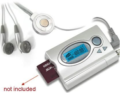 GrandTec MPG-1000 Grand MP3 Music Player with SD Card Slot SD Card Not Included, Silver,  Supports MP3 music format, USB 1.1 interface with card reader function, Built in 33mm, 16mm LCD panel, Headphones - binaural Headphones Type, Wired Connectivity Technology, Stereo Sound Output Mode (MPG 1000  MPG1000  MPG-1000)