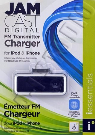 iEssentials MP-HFM JamCast Digital FM Transmitter for iPod & iPhone, FM Transmitter/Charger, Digital FM Tuner, Enhanced noice reduction, Over 200 switchable FM frequencies, Charges while playing music through the FM stereo (MPHFM MPH-FM MPHF-M MP HFM)