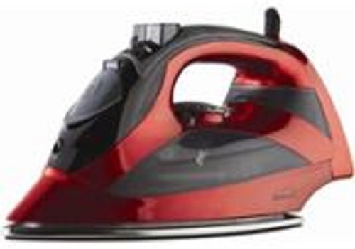 Brentwood Appliances MPI-90R Steam Iron With Auto Shut-OFF Red; Stainless Steel Soleplate; Steam, Dry, Burst and Spray Function; Temperature Control; Vertical Steam; Self-Cleaning Function; 3 Way Auto Shut-Off; 1200 Watts 120V/60Hz; On Soleplate and Side: 30 Seconds; On Heel: 8 Minutes; Approval Code: cETL; Item Weight: 2 lbs; Item Dimension (LxWxH): 12.4 x 6 x 5 inches; Colored Box Dimension: 12.5 x 6 x 4.9 inches; Case Pack: 10; Case Pack Weight: 20 (MPI90R MPI-90R MPI-90R)