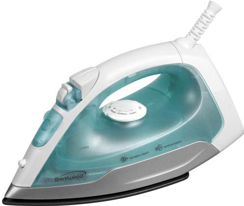 Brentwood MPI-52 Steam & Dry Iron, Adjustable heat control, Dry, steam and spray settings, Variable steam settings, Full size, See through water compartment, UPC 857749002099 (MPI-52 MPI-52 MPI 52)