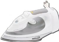 Brentwood MPI-57 Steam Iron with Cord Storage, White, Adjustable Heat Control, Dry, Steam, Spray Settings, Vertical Steam Settings, Cord Storage Retractable Function, Non Stick Coating, Power Indicator Light, cETL Approval, UPC 857749002112 (MPI57 MPI 57 MP-I57) 
